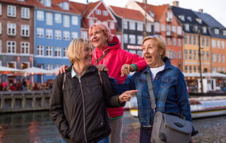 3 senior women travelling in Amsterdam