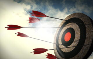 arrows in the outer ring of a target are like marketing that doesn't use a micromodel report to reach a target audience